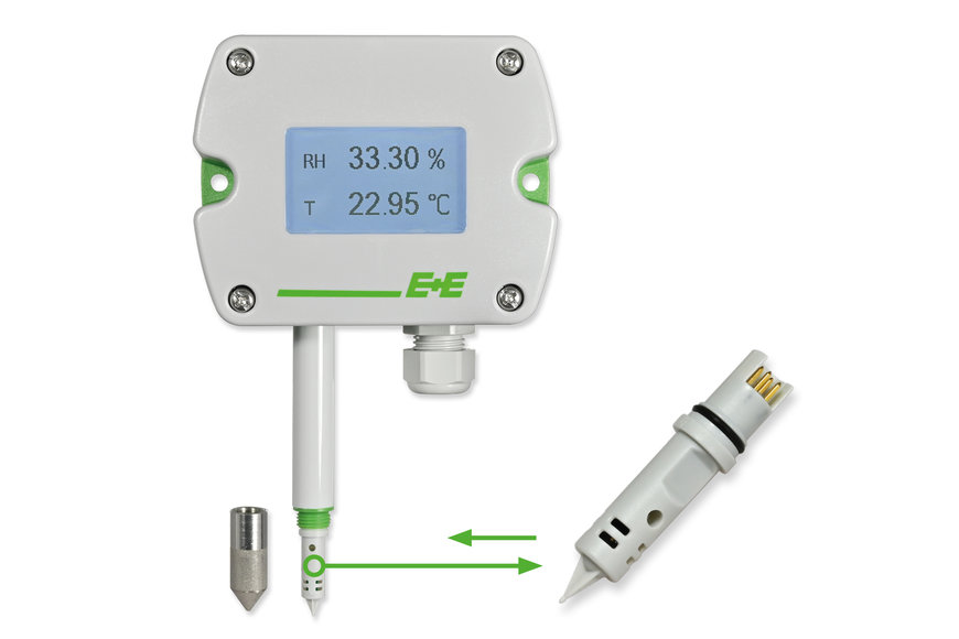 Feuchte- und Temperatursensor mit austauschbarem Sensormodul